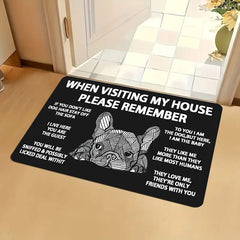 1Pc Funny French Bulldog Doormat "When Visiting My House"