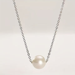 Vintage Boho Copper Chain Necklace with Imitation Pearl Pendant for Daily and Party Wear No Plating – Valentine's Day Gift Suitable for All Seasons