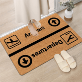 1Pc Airport Arrivals/Departures Door Mat With Flight Pathway &