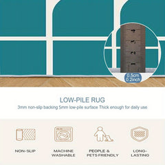 1pc Geometric Pattern Design Durable Front Door Mat Welcome Mat Outdoor and Indoor Entryway Mat Bedside Mat Bathroom Mat Small Mat Suitable for Spring Summer Autumn and Winter Seasons