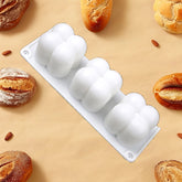 1pc 3 Hole Silicone Baking Mold Food Grade Heat Resistant Up to 428°F Non Stick Perfect for Mousse Cakes and Sandwich Bread Easy Release Design for Professional and Home Bakers Baking Essentials | Elegant Baking Tool | Durable Silicone Mold