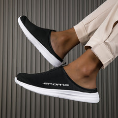 Breathable and Comfortable Men'S Casual Slippers Mesh Upper Breathable Insole and Lightweight Sole Slip On Shoes for Indoor and Outdoor Use Suitable for Walking Camping and Daily Wear