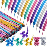 20pcs Metal Long Balloons Mixed Colors Thickened 260 Magic Balloon Shapes Suitable for Indoor and Outdoor Birthday Party Decorations