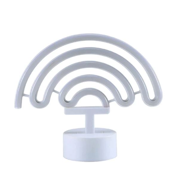 B-29 USB DC Cable Or Battery Operated Rainbow Neon Lamp With Base