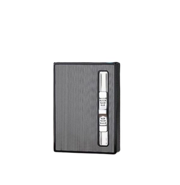 1831384 Cigarette Holder Case with Gas Refillable Lighter, Fits 10 Cigarettes YH-034
