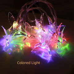 1 Hummingbird Plastic Fairy Light String Powered by 200.0cm/10Led Battery (Excluding Battery) Christmas New Year Room Lighting Decoration Wedding Valentine'S Day Holiday Party Atmosphere Light String. Halloween Camping Parties Holiday Gifts