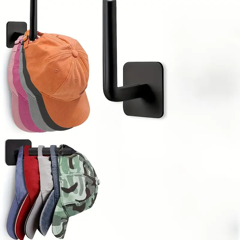 1pc Fashion Wall Mount Hat and Key Hooks Easy Install Self-Adhesive Space-Saving Versatile Organizer for Home and Dorm