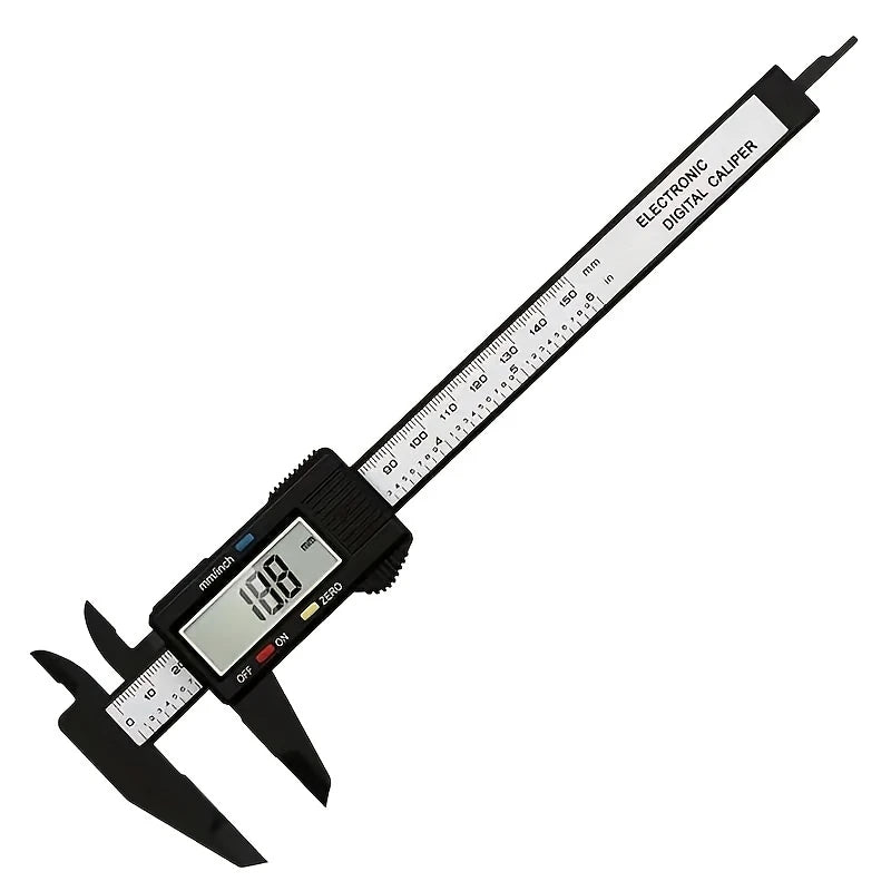 1pc Digital Caliper with LCD Screen Triangular Scale Ruler Electronic Micrometer Measuring Tool High Precision Carbon Fiber Plastic Construction