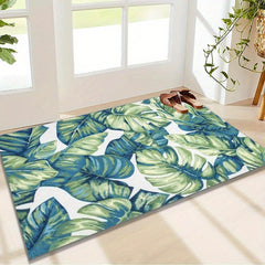1Pc Tropical Monstera Leaf Welcome Mat Non Slip Indoor/Outdoor