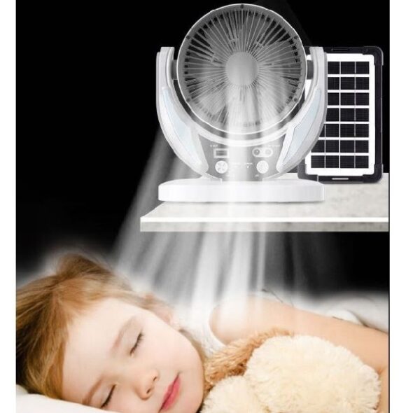 GDTimes GD8025 6″ Solar Powered Fan With LED Lamp