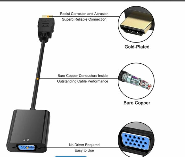 SE-L106 HDMI-VGA Adapter Converter Cable1080P