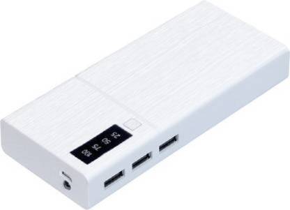 Led Light Power Bank External 3 USB Speed Charging