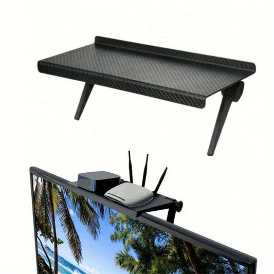 1pc Adjustable TV Screen Top Shelf 11x18cm Computer Monitor Desktop Storage Rack