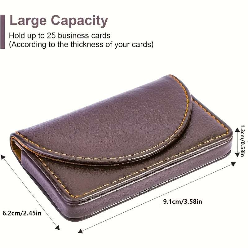 1pc Crocodile Pattern Faux Leather Business Card Holder