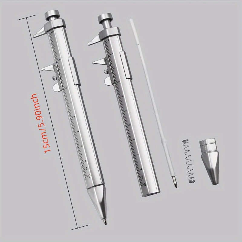 1pc Creative Vernier Caliper Rollerball Pen Multifunctional Neutral Ink Pen 0-100mm