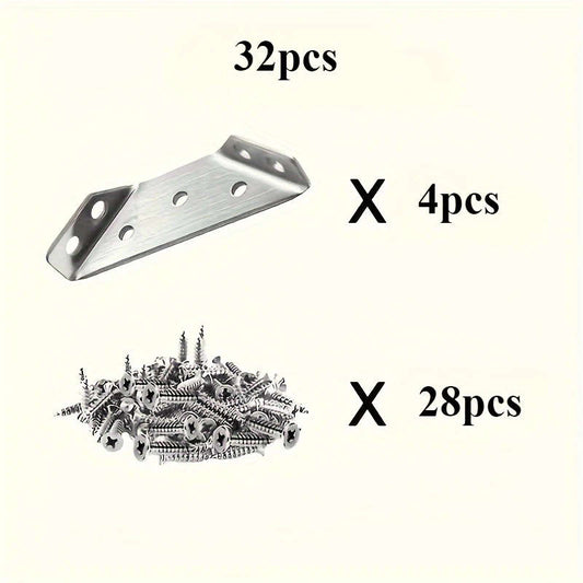 32pcs set Durable Metal Corner Connectors Iron Construction