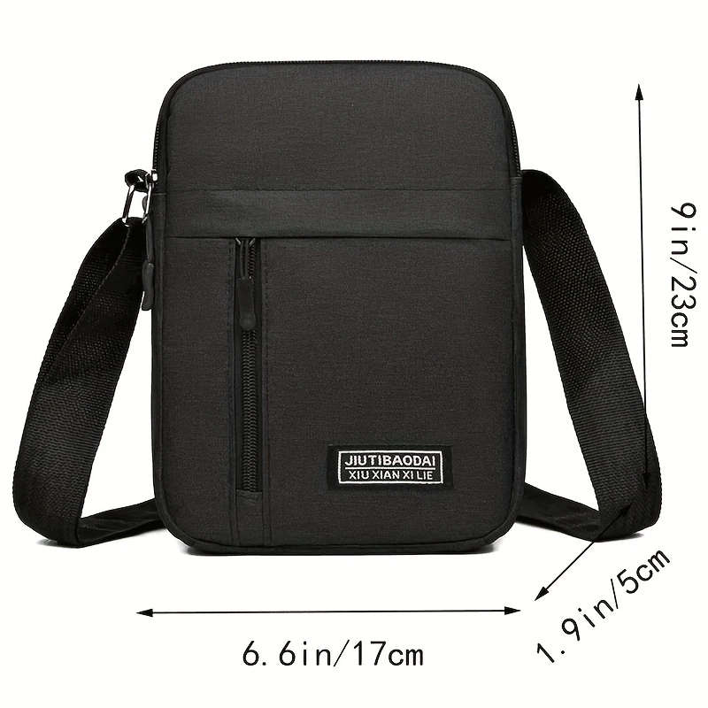 1pc Unisex Square Bag Men's And Women's Single Shoulder Crossbody Bag Backpack Korean Version Casual Oxford Cloth Bag Travel Business Shoulder Bag Small Bag Random Pull Direction Color sent randomly