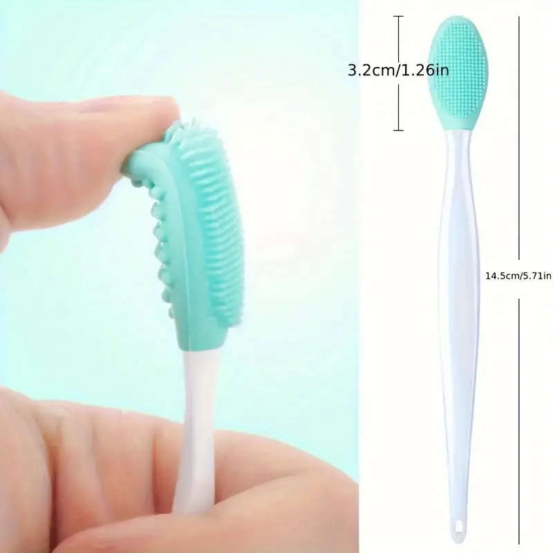 1pc Silicone Facial Cleansing Brush 2-in-1