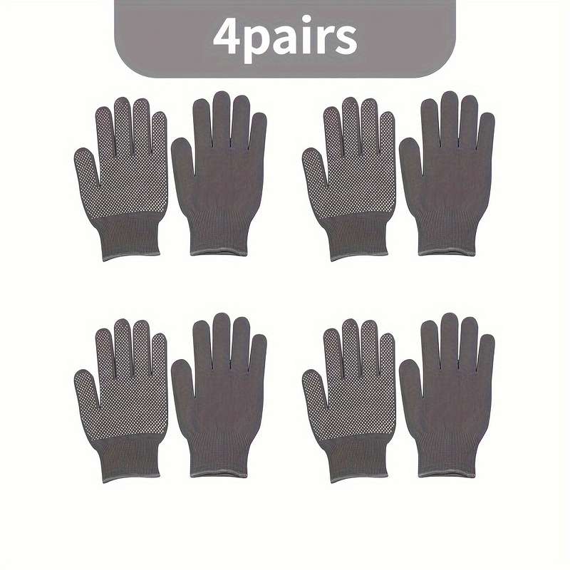 4Pairs Gray Multi Purpose Work Gloves