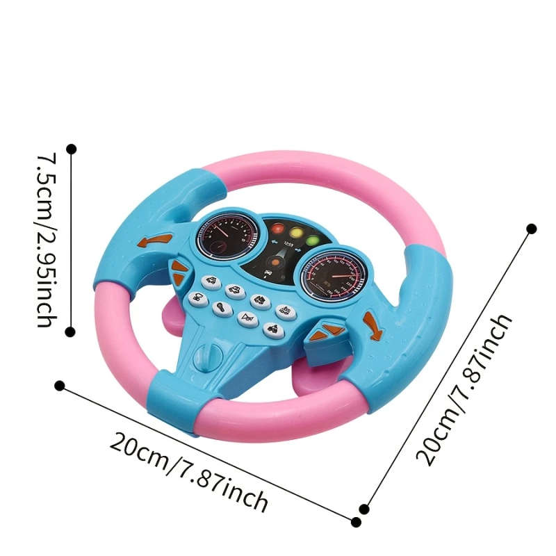 1pc Kids Simulated Driving Controller Spin Tune Interactive Music Steering Wheel