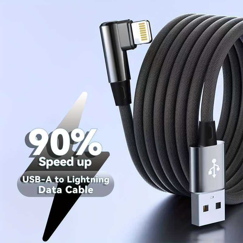 1pc 2.4A 12W Max Fast Charging USB Cable 100cm for iPhone