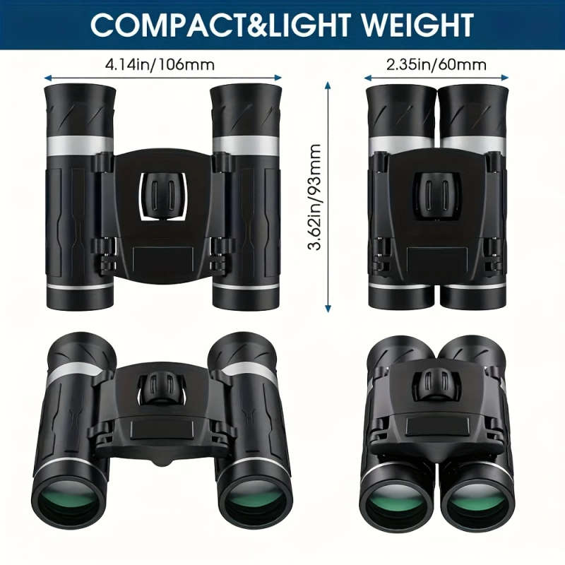 1pc 10X Upgraded HD Portable Zoom Binoculars Folding Performance Telescopes