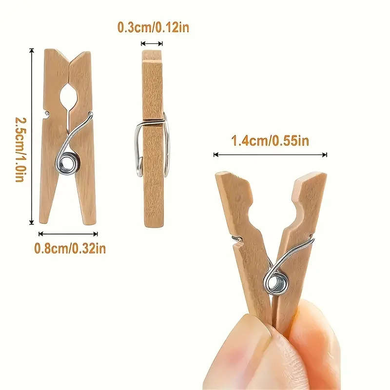 20pcs Mini Clothes Pins for Photo Wooden Small Clothes Pin