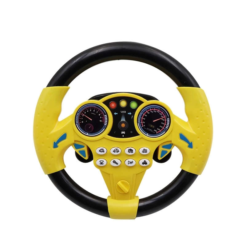 1pc Kids Simulated Driving Controller Spin Tune Interactive Music Steering Wheel