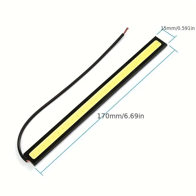 2Pcs 17cm Universal COB LED Strip Car Daytime Running Fog Lamp DRL Driving Strip