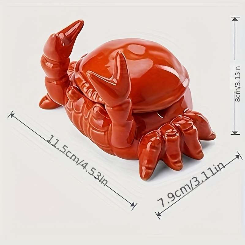 1pc Cute Crab-Shaped Ceramic Ashtray