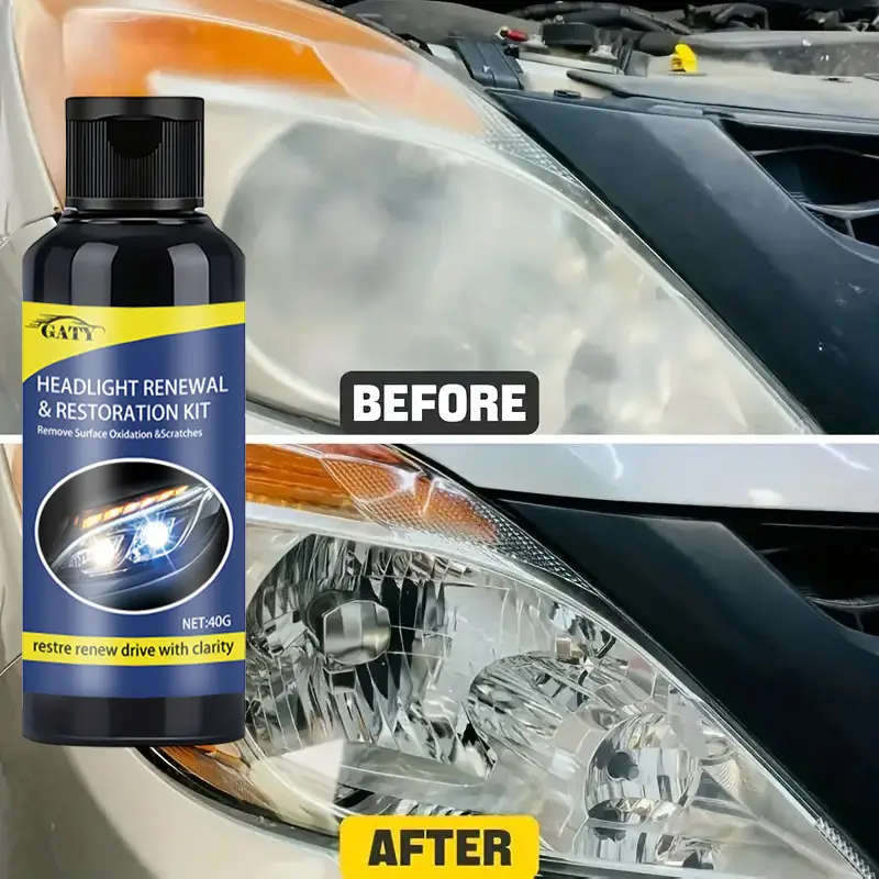 1pc Universal Car Headlight Brightness Restoration Paste ABS Material Remove Scratches