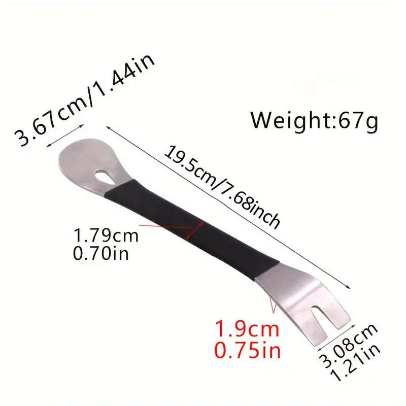1pc Stainless Steel Car Trim Removal Tool Easy Clip Panel Fastener Pry