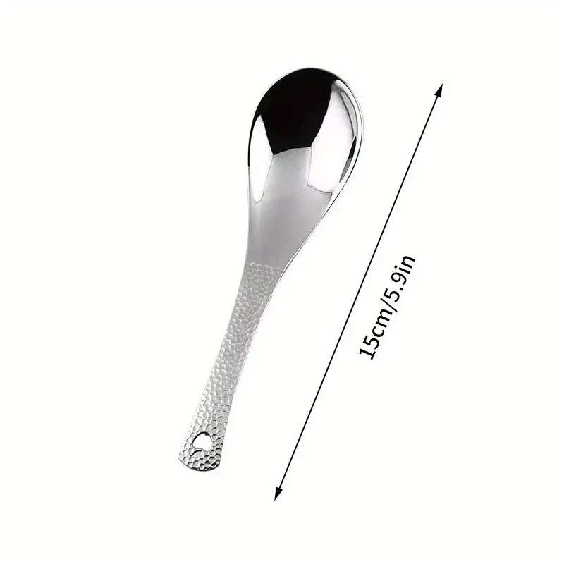 3pcs Stainless Steel Soup Spoon Deepened Type Large Capacity Soup Spoon Silvery Mirror Polished Cutlery Soup Rice Home Kitchen Utensils
