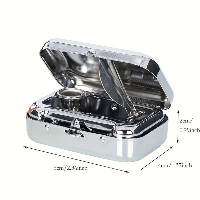 1pc Portable Stainless Steel Ashtray