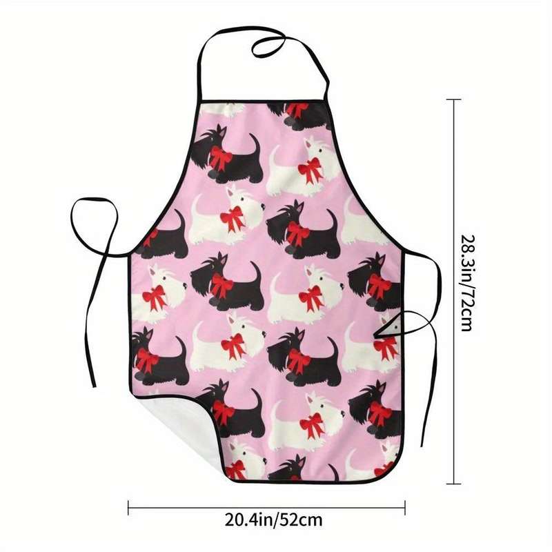1pc Funny Cute Scotties Dog Bib Apron