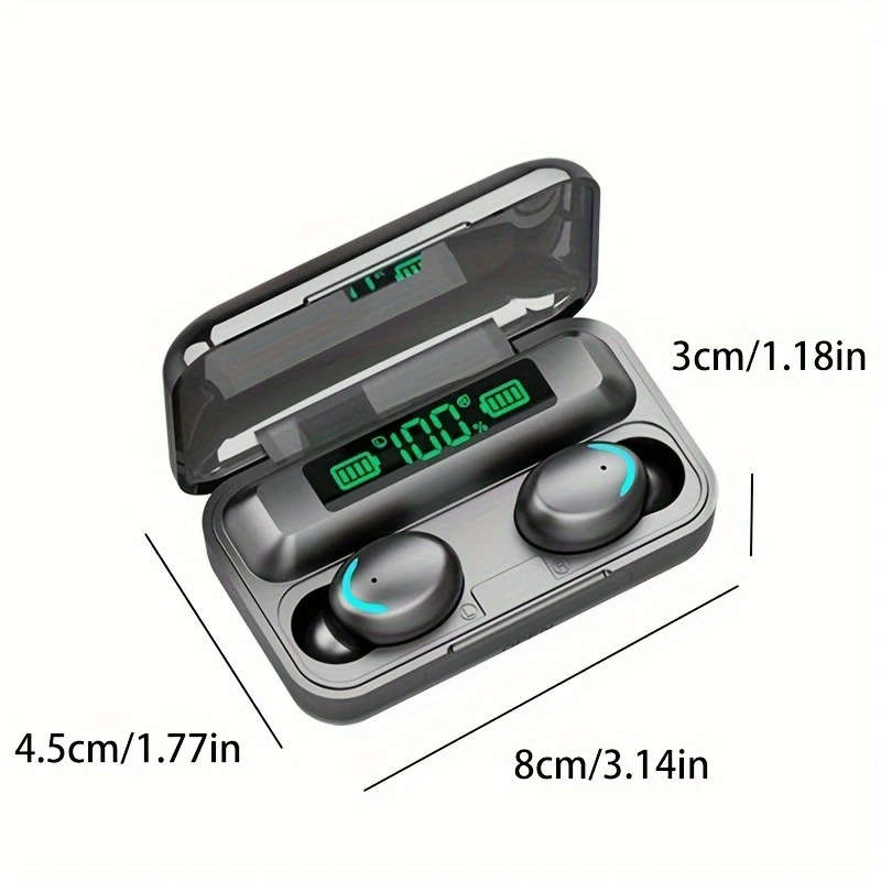 1pc In-Ear TWS F9 Wireless Earbuds with Noise-Canceling HiFi Stereo Sound