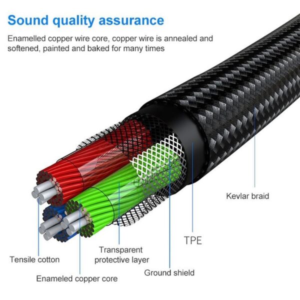 Wolulu AS-51197 Male 3.5mm To Female 3.5mm Aux Cable 1.5m