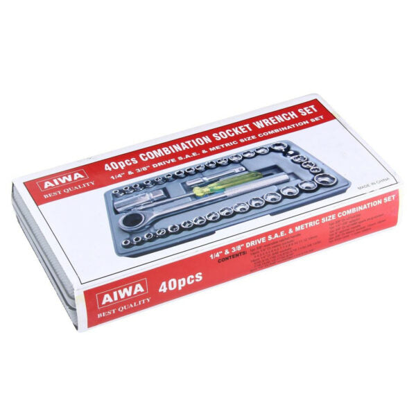Aiwa XF0927 Combination Socket Wrench Set 40pcs