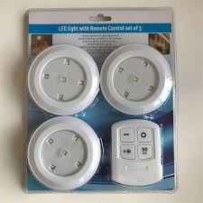 LED LIGHT WITH REMOTE CONTROL SET OF 3