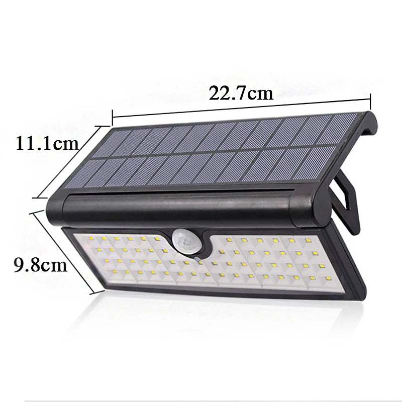 LED Solar Foldable Wall Light Outdoor Solar Powered Sunlight Waterproof PIR Motion Sensor Street Light For Garden Decoration