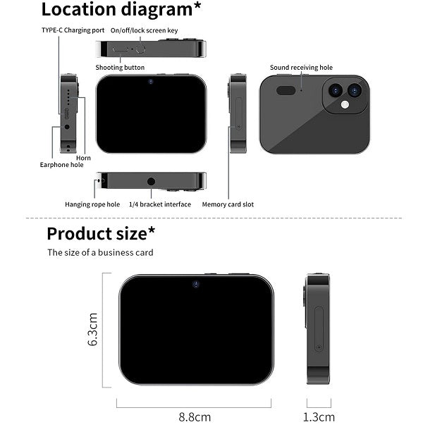 Super Electronics D6 Triple Lens Touch Screen Digital Camera 64mp 3.0 LED Screen