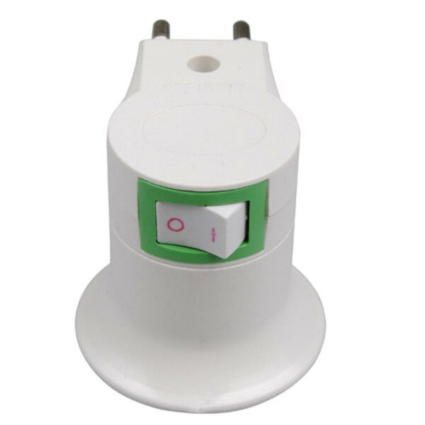 Type E-27 EU plug adapter with power on-off control switch