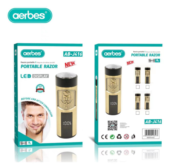 Aerbes AB-J416 Portable Shaver With Digital Display