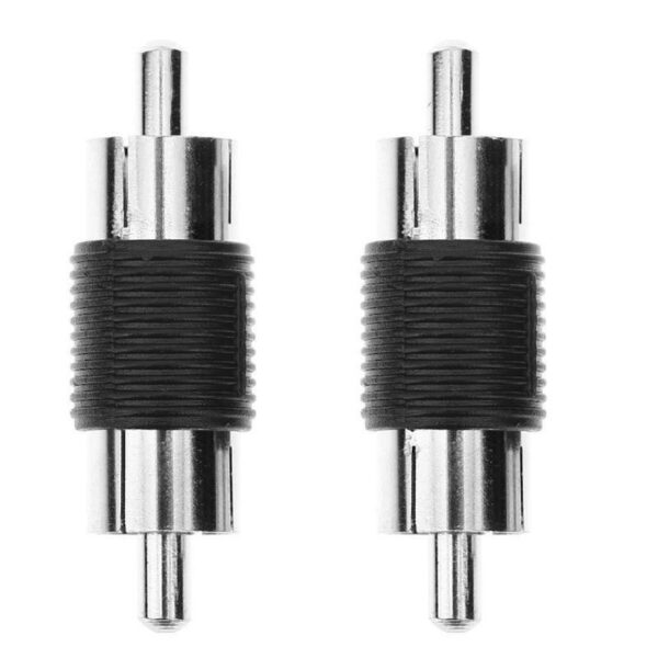 100 pcs RCA Male to Male AV Audio Video Plug Jack Extension Cable Connectors
