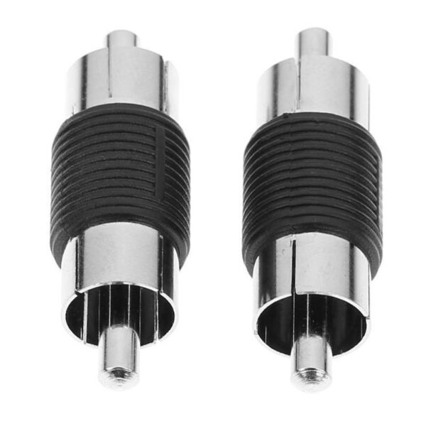 100 pcs RCA Male to Male AV Audio Video Plug Jack Extension Cable Connectors