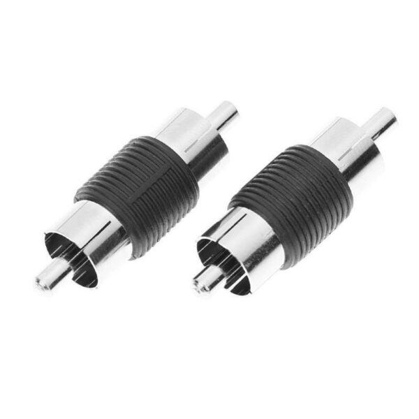 100 pcs RCA Male to Male AV Audio Video Plug Jack Extension Cable Connectors
