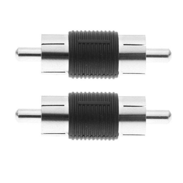 100 pcs RCA Male to Male AV Audio Video Plug Jack Extension Cable Connectors