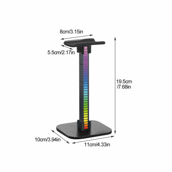 XF0798 RGB Gaming Headphone Stand With Pickup Rhythm Light T-12