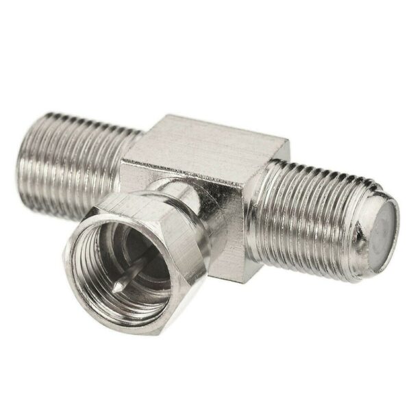 10 Piece Of Type F Male to Dual Female Connector