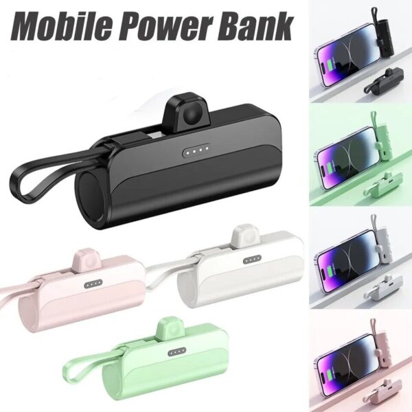 Wolulu 8000Mah Mini Power Bank. Type C, Lightning & V8 Pins
